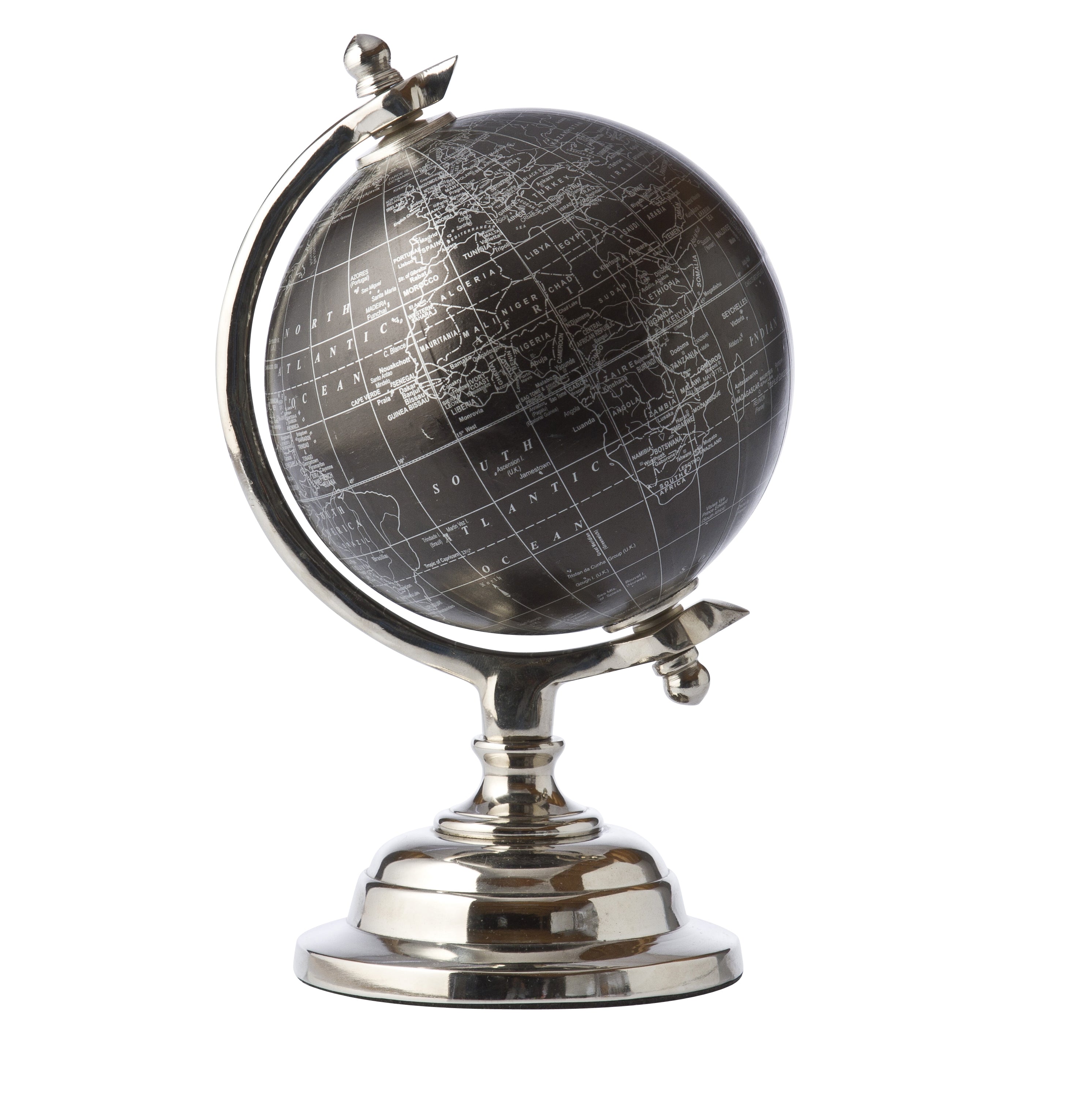 Globus, sort - H: 30 cm.